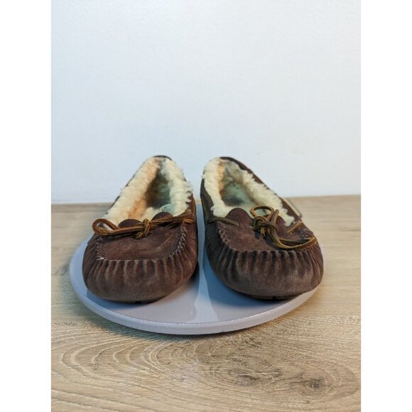 UGG Australia Chestnut Beige Moccasins Slippers Shoes Dakota 3050 Women’s Size 8 - Picture 7 of 11